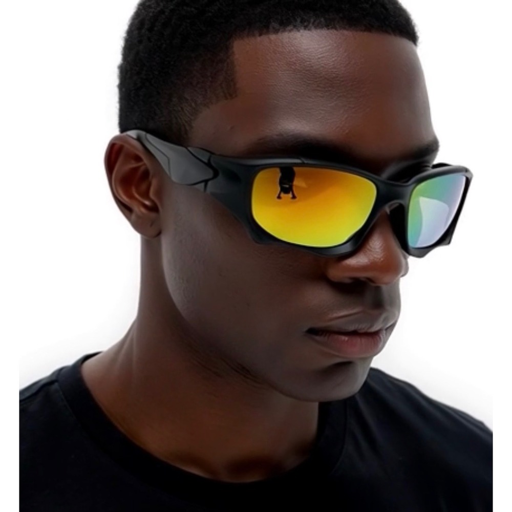 Polarized ‎ Sport Performance Sunglasses Orange Mirror Lens Men Outdoor Athletic